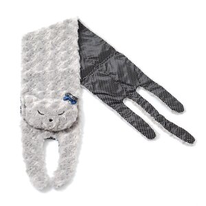 Osumashi Pooh-chan Ribbon Scarf Gray