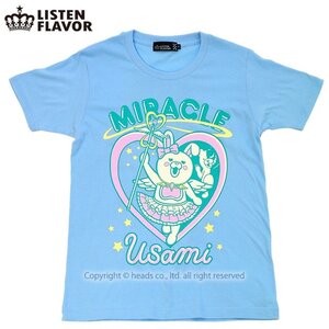LISTEN FLAVOR Magical Girl Miracle Usami T-Shirt Light Blue L