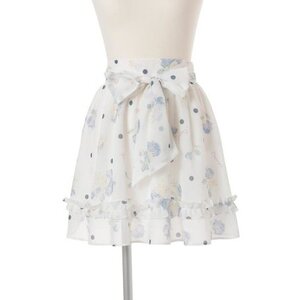 LIZ LISA Dot Rose Skirt White