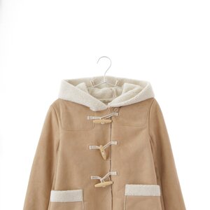earth music&ecology Imitation Mouton Duffle Coat Beige S