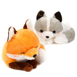 Kogitsune Konkon Curled Tail Fox Plush Collection (Big) Set of Both