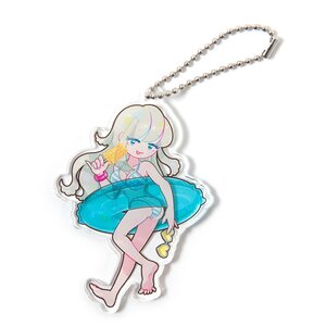 Summer Float Girl Acrylic Keychain Soda Mint