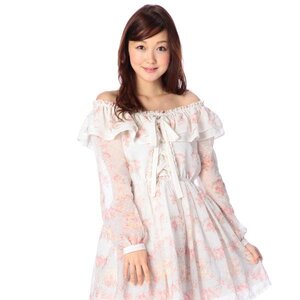 LIZ LISA Shoulderless Floral Dress White