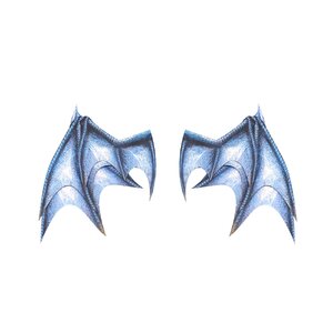 Pepatama Papercraft Wing Set A: Dragon Wings Blue