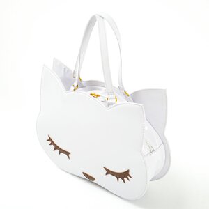 Osumashi Pooh-chan Enamel Tote White