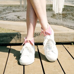ERIMAKI SOX Solid Pastel Socks Pink Beige