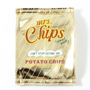 Accommode Potato Chip Bag Pouches Gold