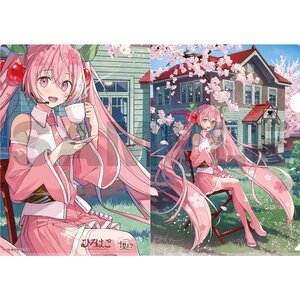 Sakura Miku x Hirohako Hirosaki Clear File Folder Art by akamoku
