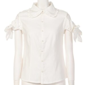 Swankiss Ribbon Blouse White