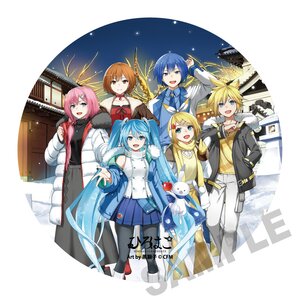 Snow Miku x Hirohako Mega Tin Badge Stand Hirosaki Art by Kurojishi [Pre-order]