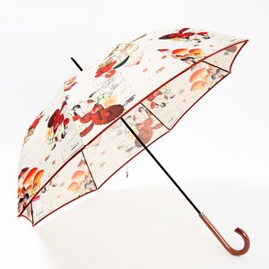 FLAPPER Mushroom Print Umbrella Ivory