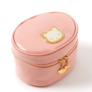 Pooh-chan Embossed Enamel Vanity Case Pink