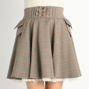 LIZ LISA Glen Plaid Skirt Beige