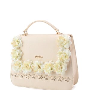 LIZ LISA Rose Corsage 3-Way Bag Ivory