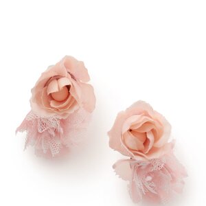 LIZ LISA Rose Tulle Earrings Pink