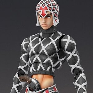 Super Action Statue Big JoJo's Bizarre Adventure Part 5 Guido Mista & Sex Pistols Ver. Black