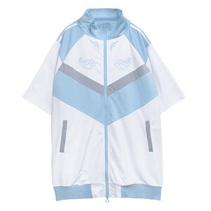 LISTEN FLAVOR Cyber China Short Sleeve Jersey Blue x White