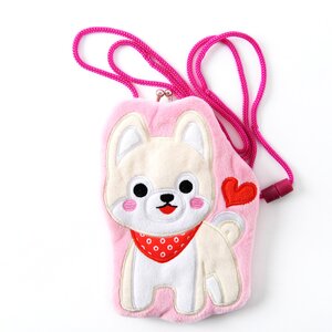 Mameshiba San Kyodai Dog Applique Coin Pouches Sasuke