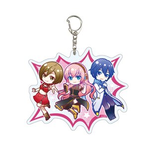 Piapro Characters Big Acrylic Keychain Megurine Luka & Meiko & Kaito: Comic-Style Ver.