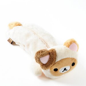 Rilakkuma Motto Nonbiri Neko Plush Pencil Case Rilakkuma