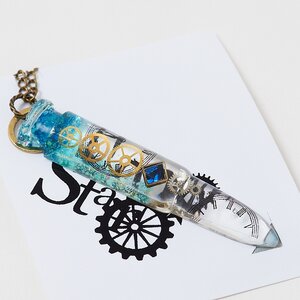Clock CoLoR Bullet Necklaces blue blue