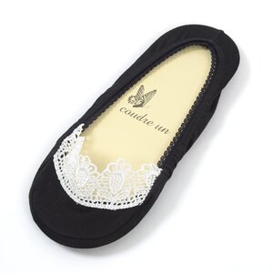 coudre un Lacy Low-Cut Liner Socks Black