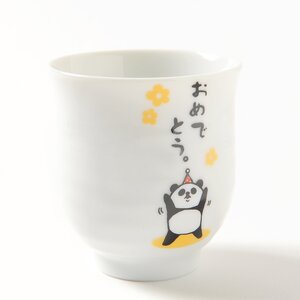 Hitokoto Animal Tea Cups (Panda) Omedeto