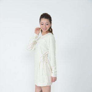 Honey Salon 2-Way Lace-up Dress Ivory