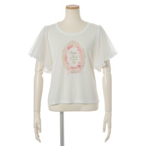 LIZ LISA Label Print T-Shirt White