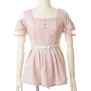 LIZ LISA A-Line Puffy Sleeve Top Pink