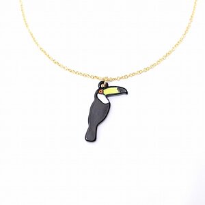 Lilou Bird Epoxy Necklace Toco Toucan