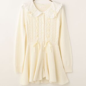 LIZ LISA Peplum Cardigan White