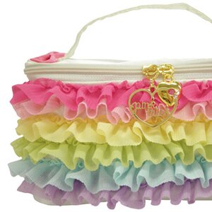 pink trick Frilly Vanity Case Rainbow