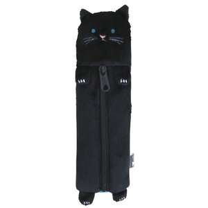 Mr. Animal Strapped Pen Pouch Black Cat