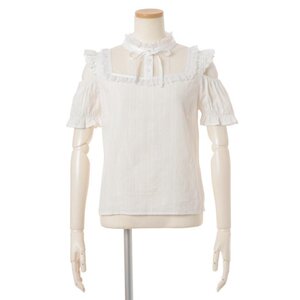 LIZ LISA Cotton Cold Shoulder Top White