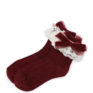 LIZ LISA Lacy Socks Bordeaux