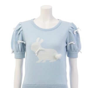 Swankiss Rabbit Knit Shirts Sax