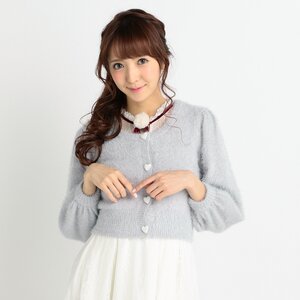 LIZ LISA x Yui Kanno Heart Button Cardigan Blue