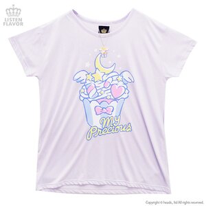 LISTEN FLAVOR Magical Moon Cupcake Big Cutsew w/ Necklace Lavender