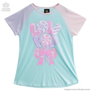 LISTEN FLAVOR Lollipop Candy Raglan Cutsew Mint