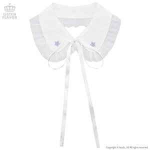 LISTEN FLAVOR Star Heads Detachable Collar White