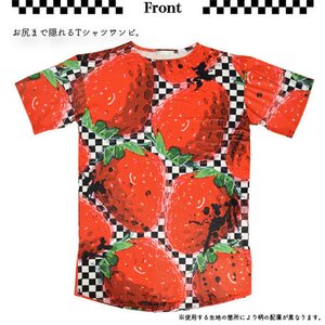 ACDC RAG Checkered Strawberry T-Shirt Dress