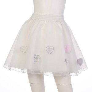 Swankiss Heart Candy Skirt White