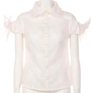 Swankiss Ribbon Blouse Pink