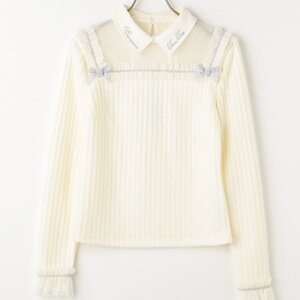 LIZ LISA Mesh Frill Top Blue