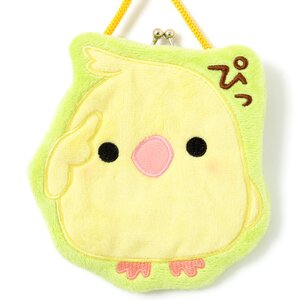 Kotori Tai Appliqué Plush Coin Pouch Lutino Cockatiel