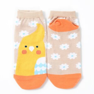 Kotoritachi Cockatiel Printed Socks Beige