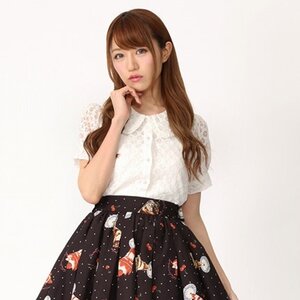 Ank Rouge Sweet Parfait Ribbon Skirt Black