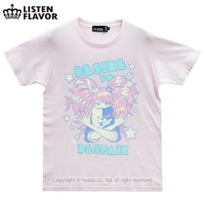 LISTEN FLAVOR Ultimate Fashionista Junko Enoshima T-Shirt Light Pink M
