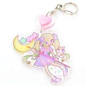 Mystic♡Magicals Collaborative Acrylic Keychain Heart Pink